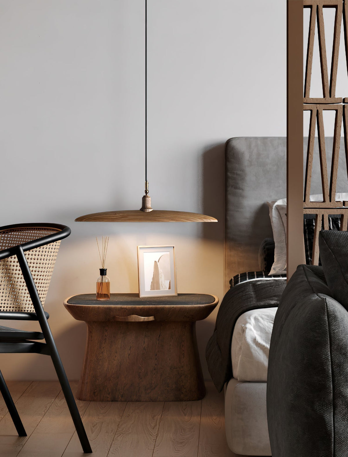 Zelirira Lame Bois Pendentif Lumière - Neutralighting