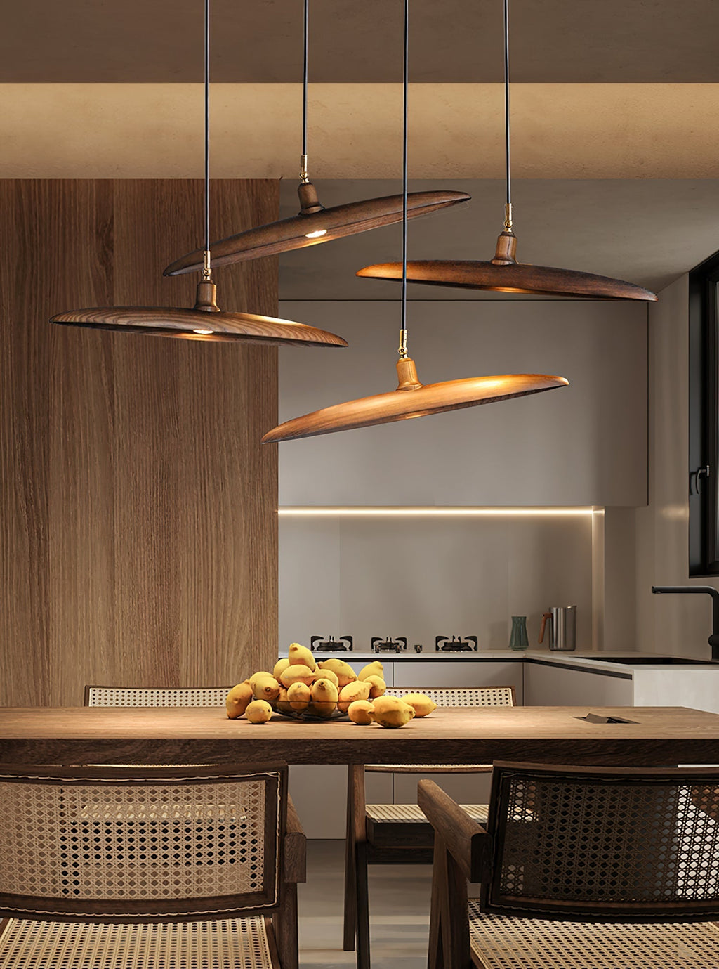 Zelirira Lame Bois Pendentif Lumière - Neutralighting
