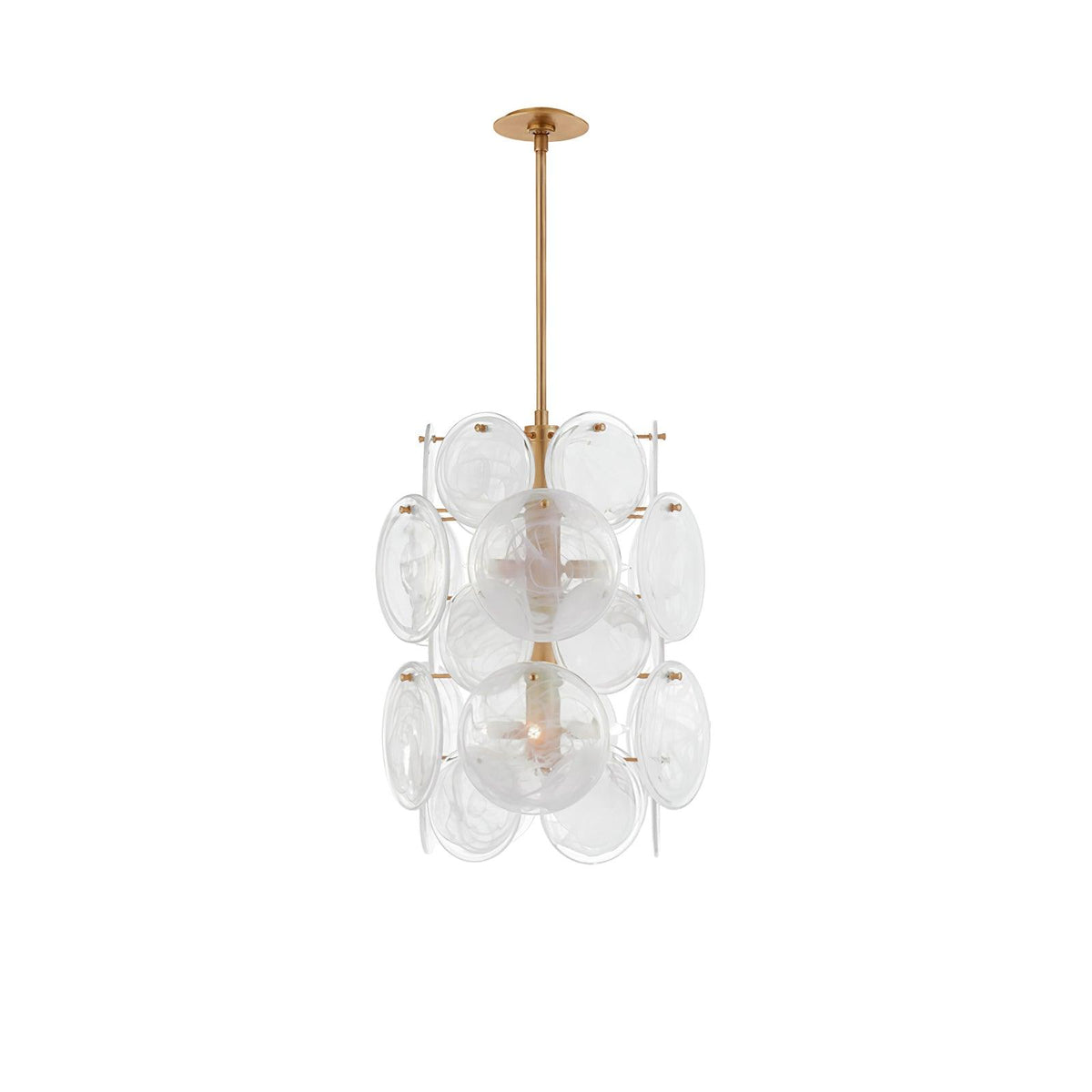Olvynis Lustre en Cristal et Laiton avec Disques Luxueux - Neutralighting