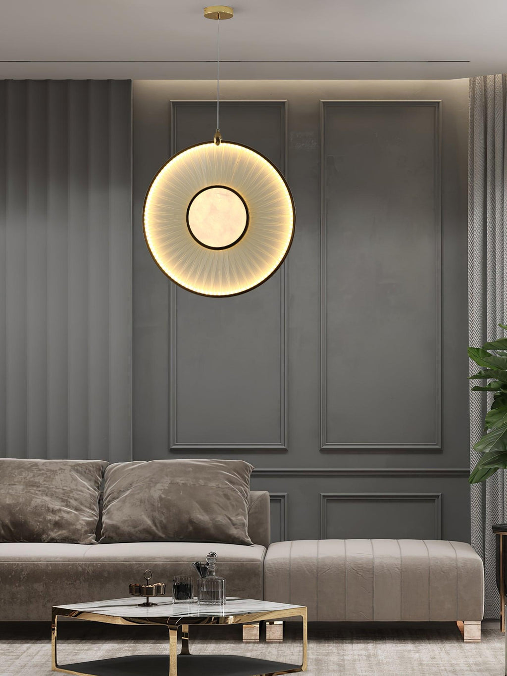 Nolan Lampe Pendante Moderne en Tissu - Neutralighting