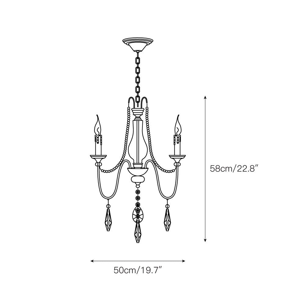 Mote Lustre Laiton Cristal Luxe Postmoderne - Neutralighting