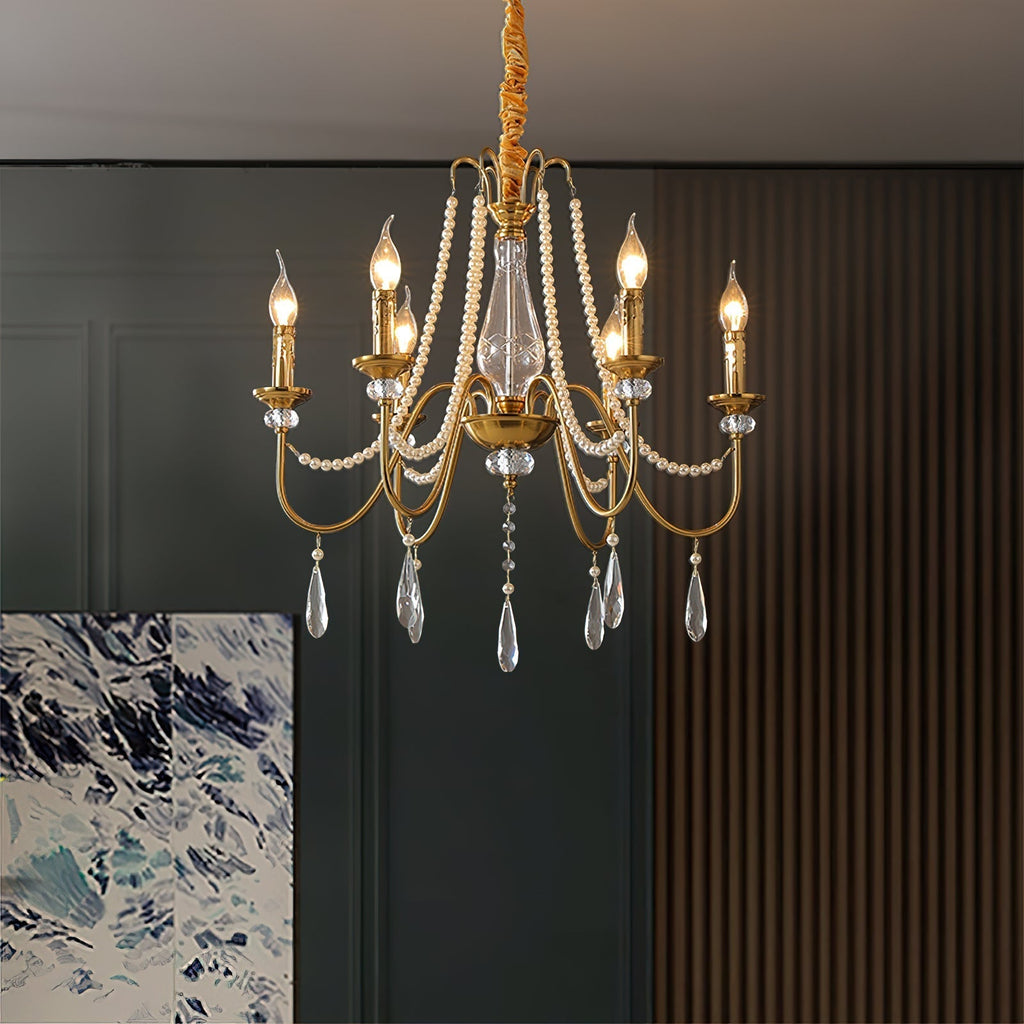 Mote Lustre Laiton Cristal Luxe Postmoderne - Neutralighting