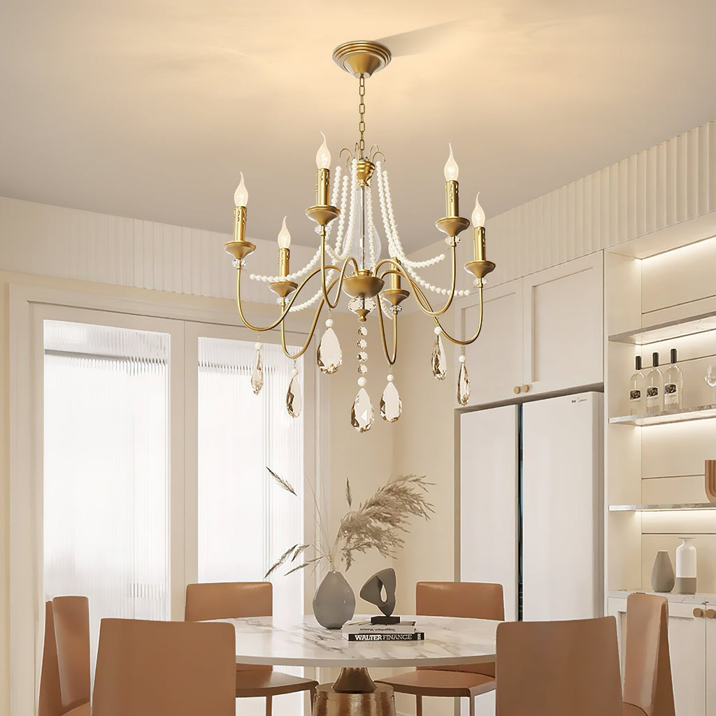 Mote Lustre Laiton Cristal Luxe Postmoderne - Neutralighting