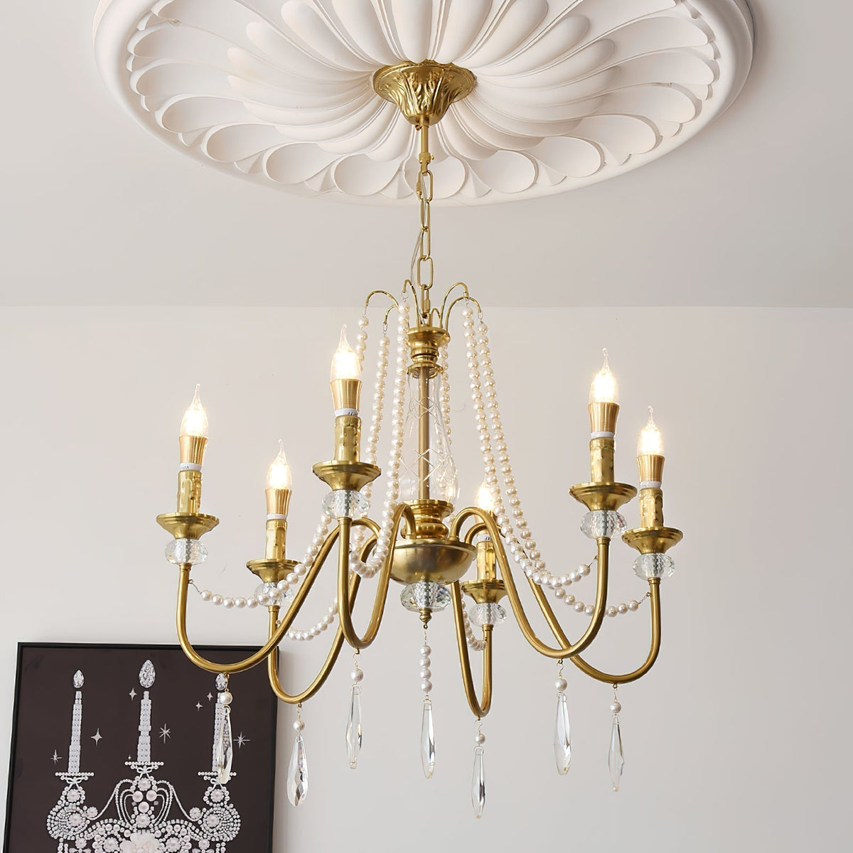Mote Lustre Laiton Cristal Luxe Postmoderne - Neutralighting