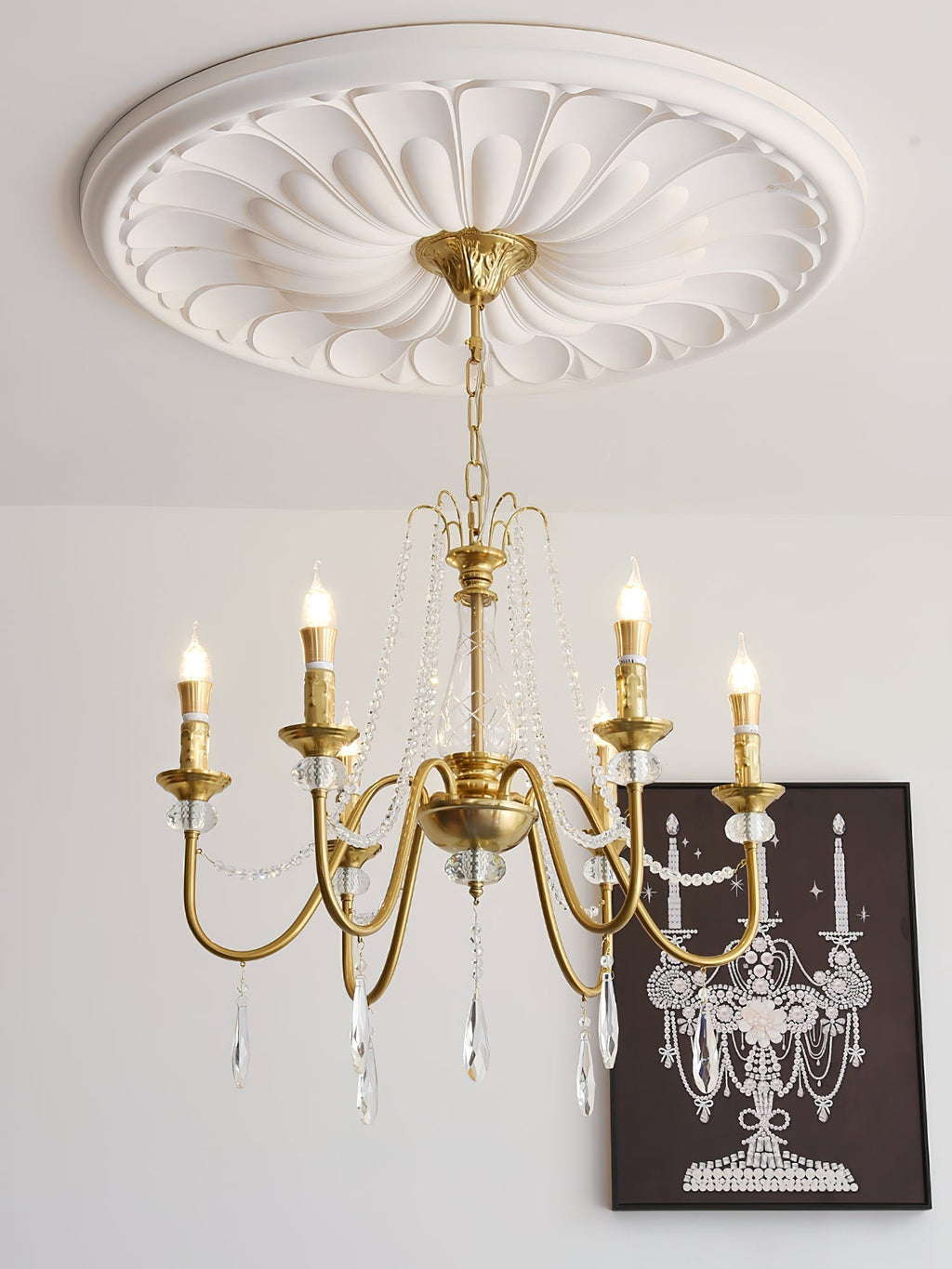 Mote Lustre Laiton Cristal Luxe Postmoderne - Neutralighting