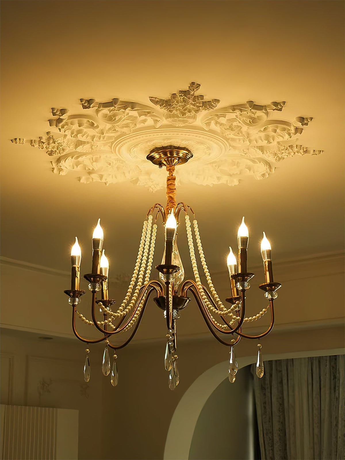 Mote Lustre Laiton Cristal Luxe Postmoderne - Neutralighting