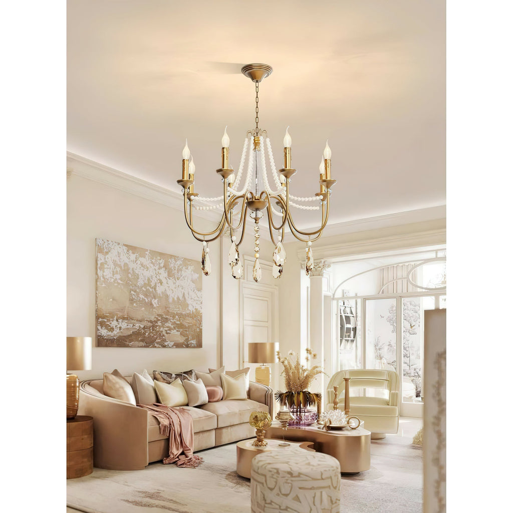Mote Lustre Laiton Cristal Luxe Postmoderne - Neutralighting