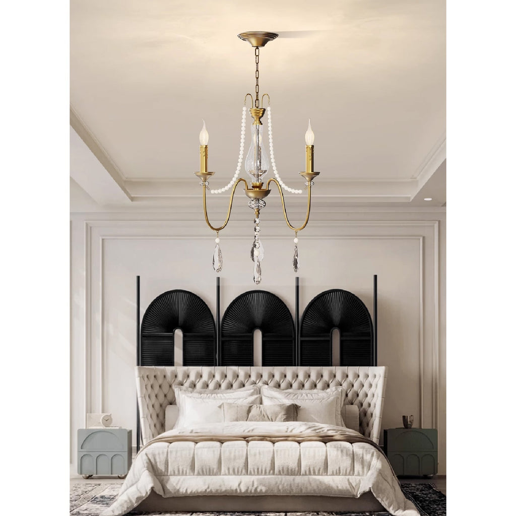 Mote Lustre Laiton Cristal Luxe Postmoderne - Neutralighting
