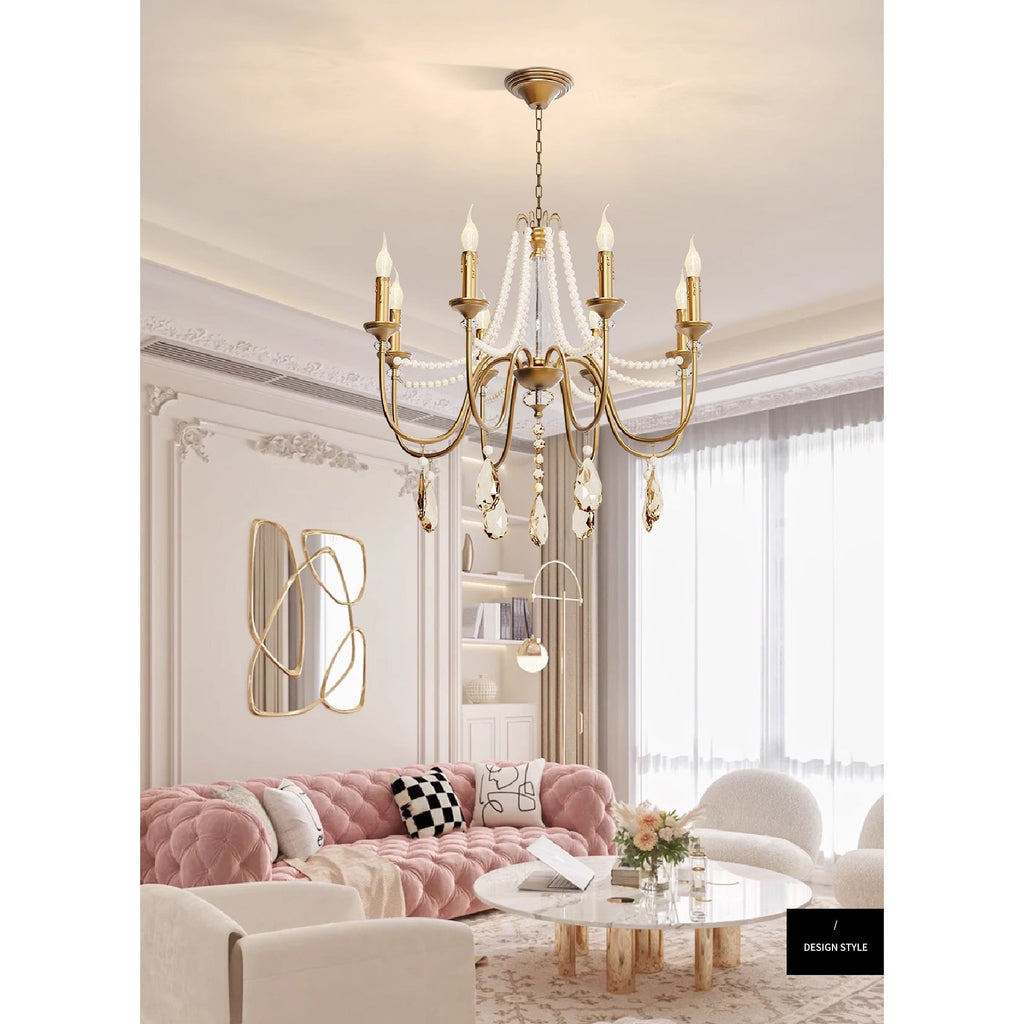 Mote Lustre Laiton Cristal Luxe Postmoderne - Neutralighting