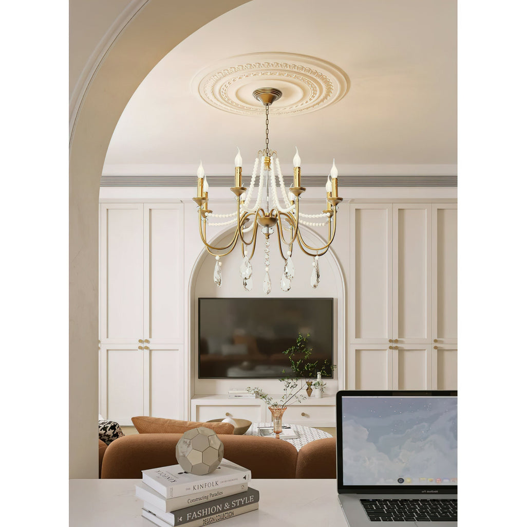 Mote Lustre Laiton Cristal Luxe Postmoderne - Neutralighting