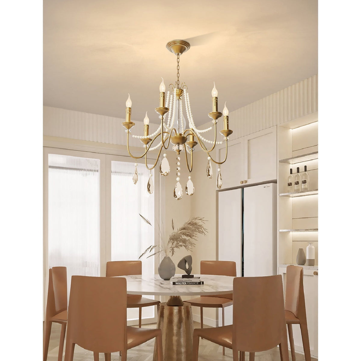 Mote Lustre Laiton Cristal Luxe Postmoderne - Neutralighting