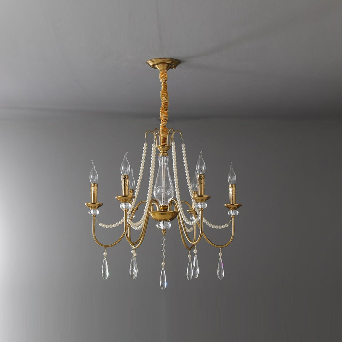 Mote Lustre Laiton Cristal Luxe Postmoderne - Neutralighting