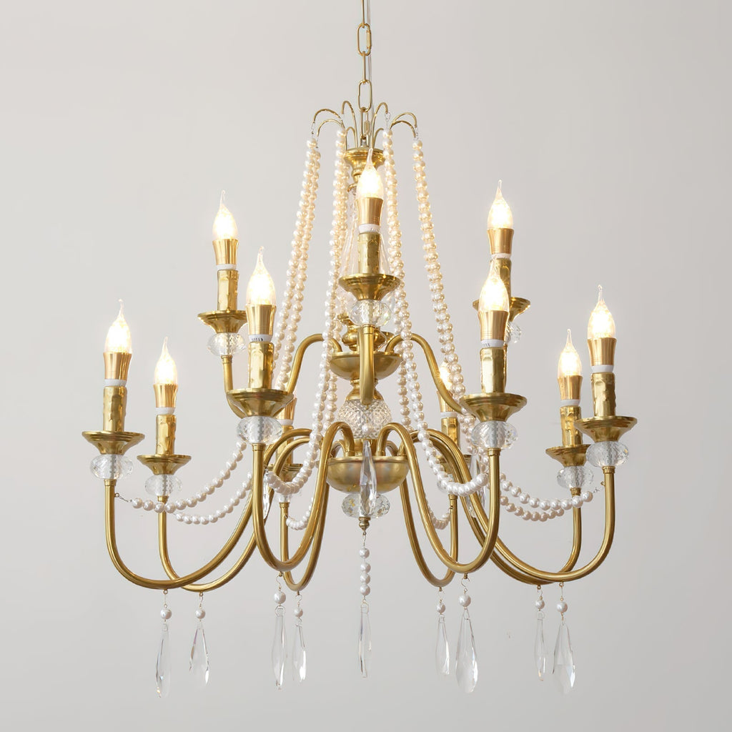 Mote Lustre Laiton Cristal Luxe Postmoderne - Neutralighting