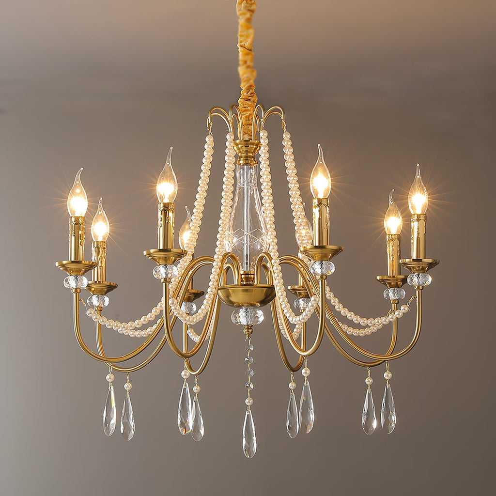 Mote Lustre Laiton Cristal Luxe Postmoderne - Neutralighting