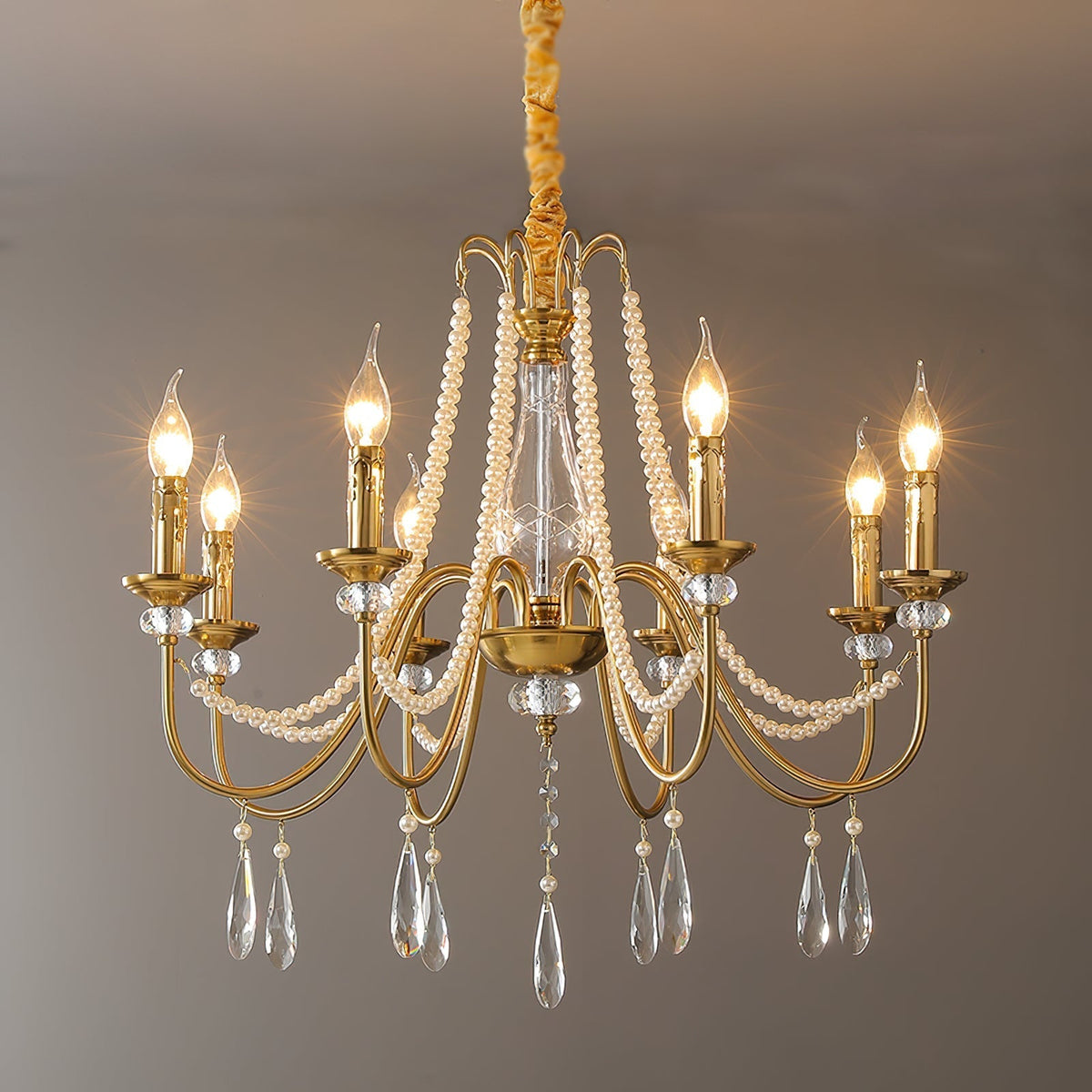 Mote Lustre Laiton Cristal Luxe Postmoderne - Neutralighting