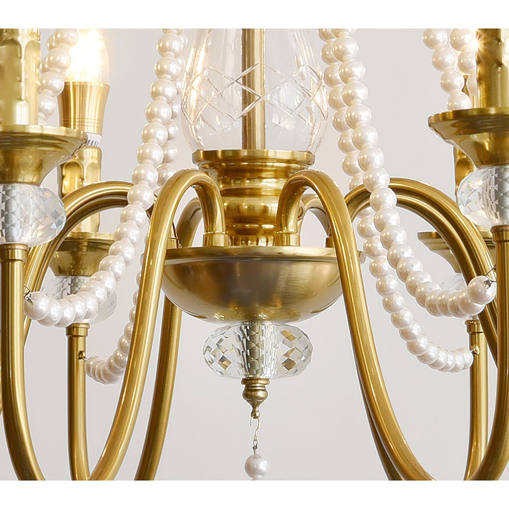 Mote Lustre Laiton Cristal Luxe Postmoderne - Neutralighting