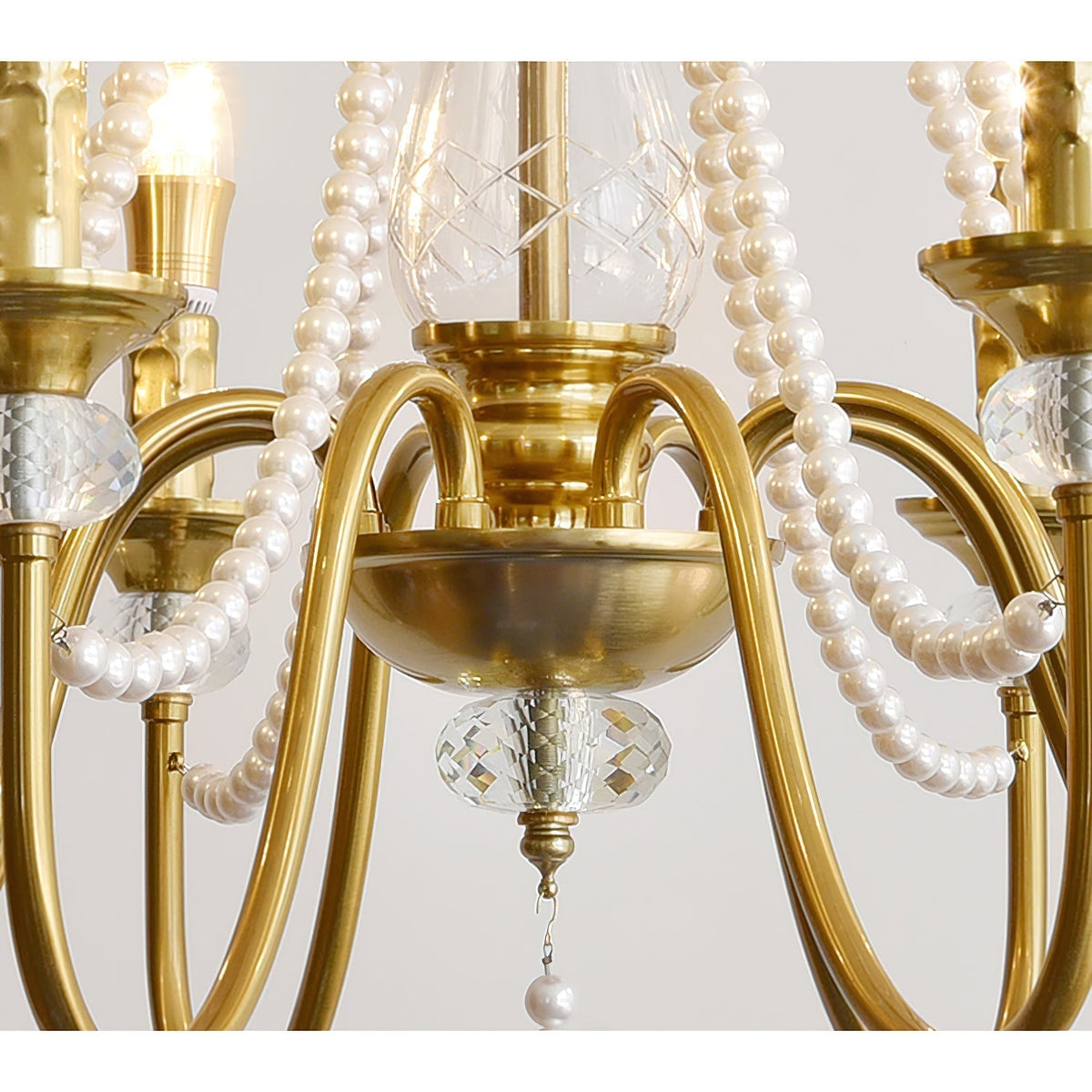 Mote Lustre Laiton Cristal Luxe Postmoderne - Neutralighting