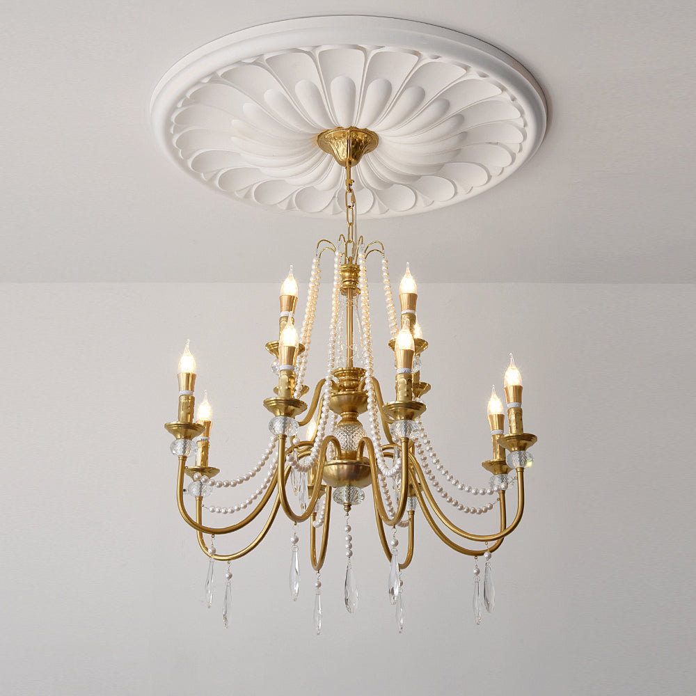 Mote Lustre Laiton Cristal Luxe Postmoderne - Neutralighting