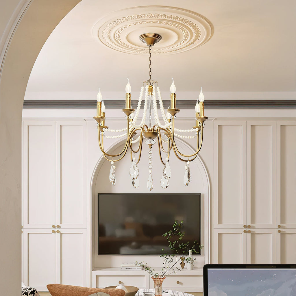Mote Lustre Laiton Cristal Luxe Postmoderne - Neutralighting