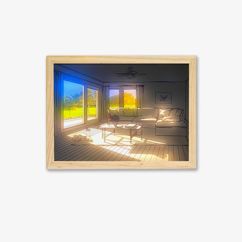 Magdalene Lampe Murale en Bois Art Mural Chien au Soleil - Neutralighting
