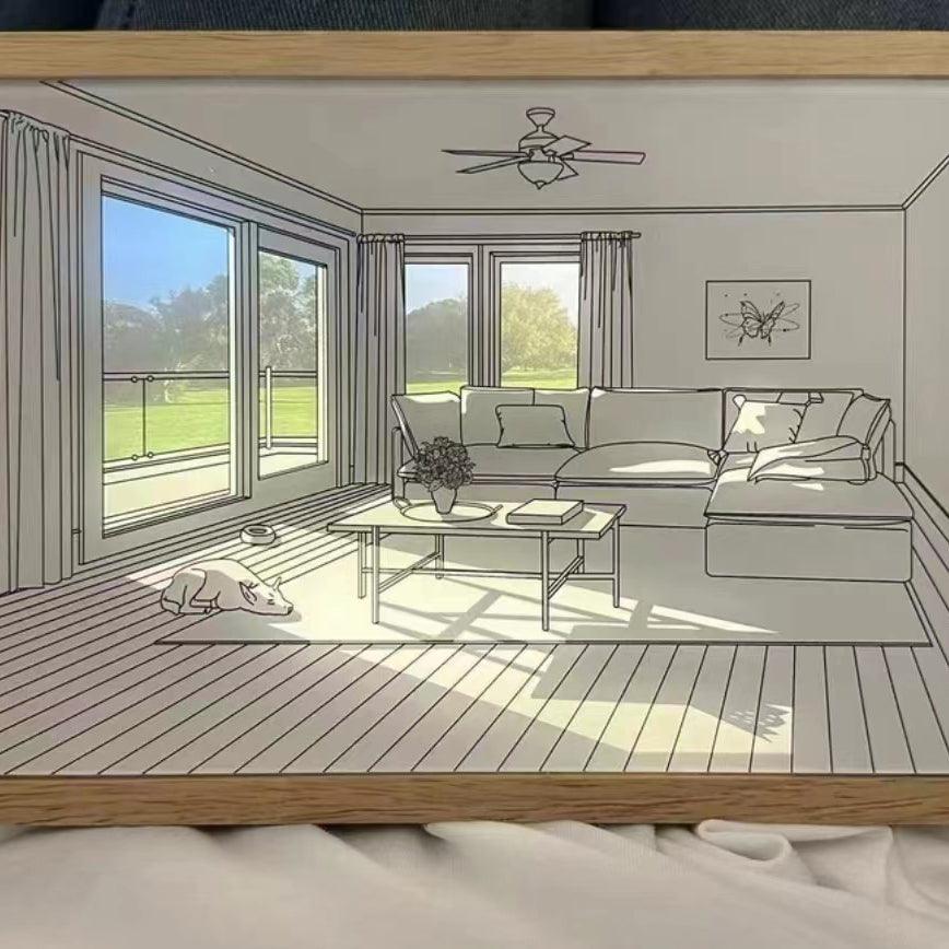 Magdalene Lampe Murale en Bois Art Mural Chien au Soleil - Neutralighting