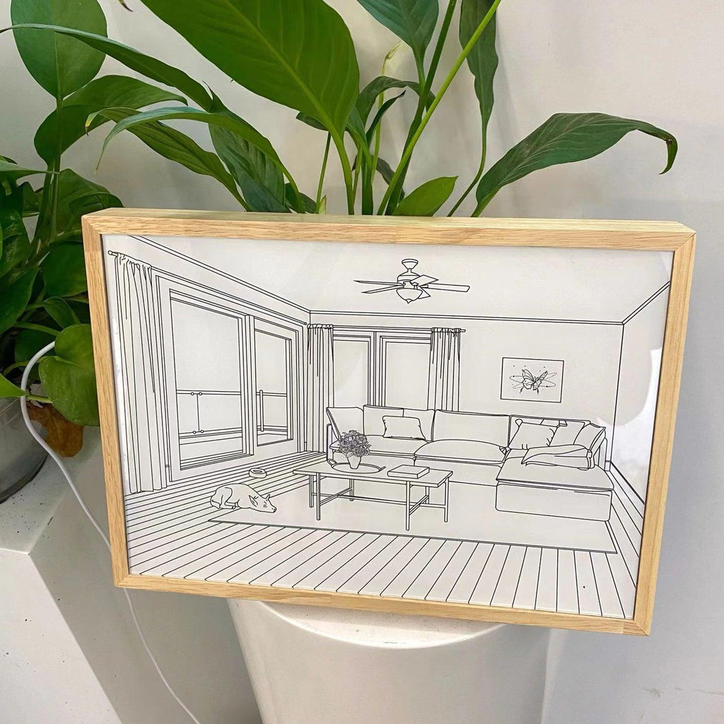 Magdalene Lampe Murale en Bois Art Mural Chien au Soleil - Neutralighting