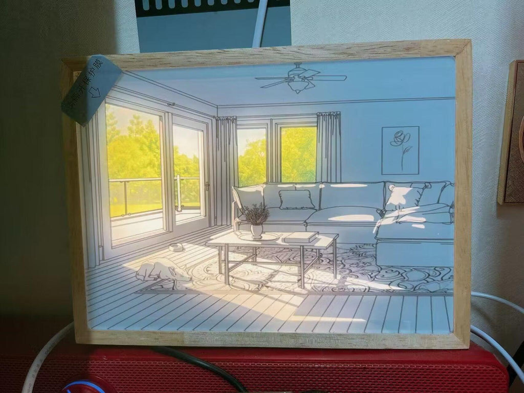 Magdalene Lampe Murale en Bois Art Mural Chien au Soleil - Neutralighting