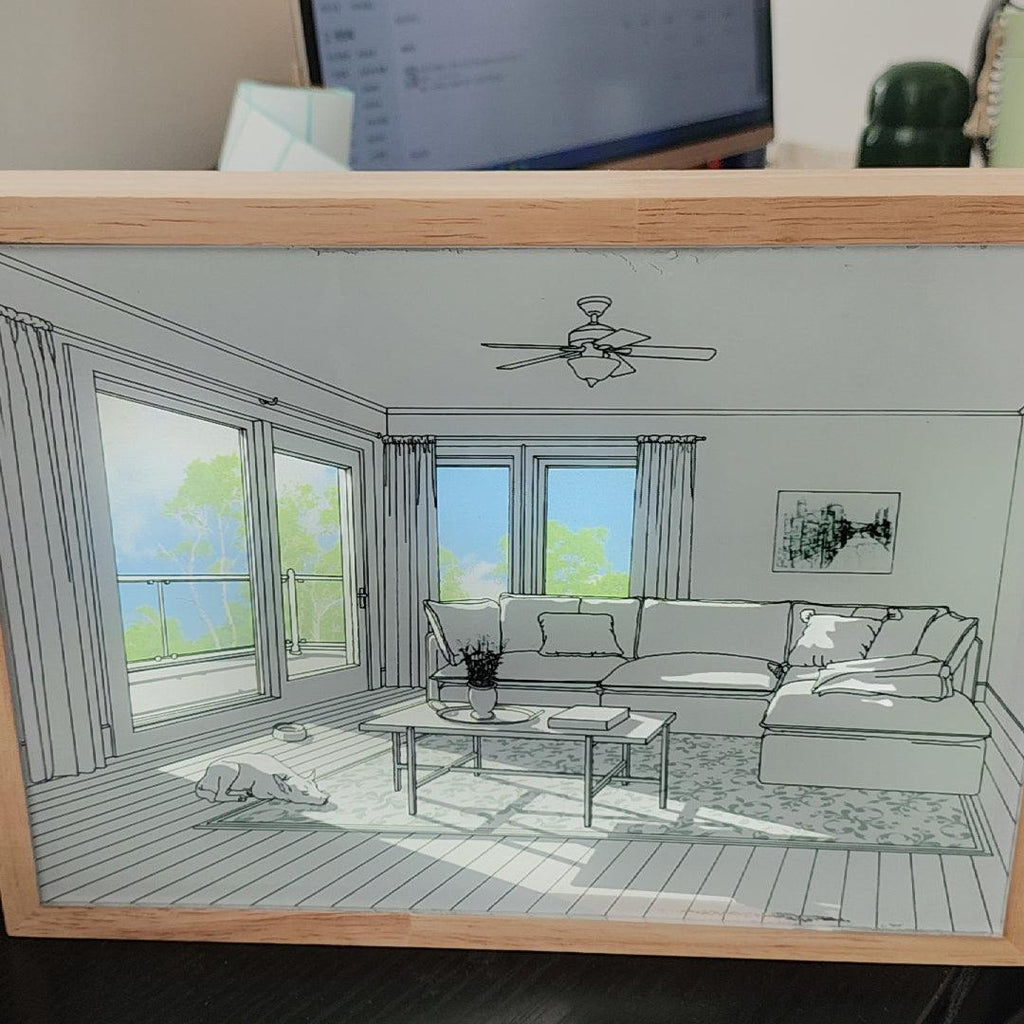 Magdalene Lampe Murale en Bois Art Mural Chien au Soleil - Neutralighting