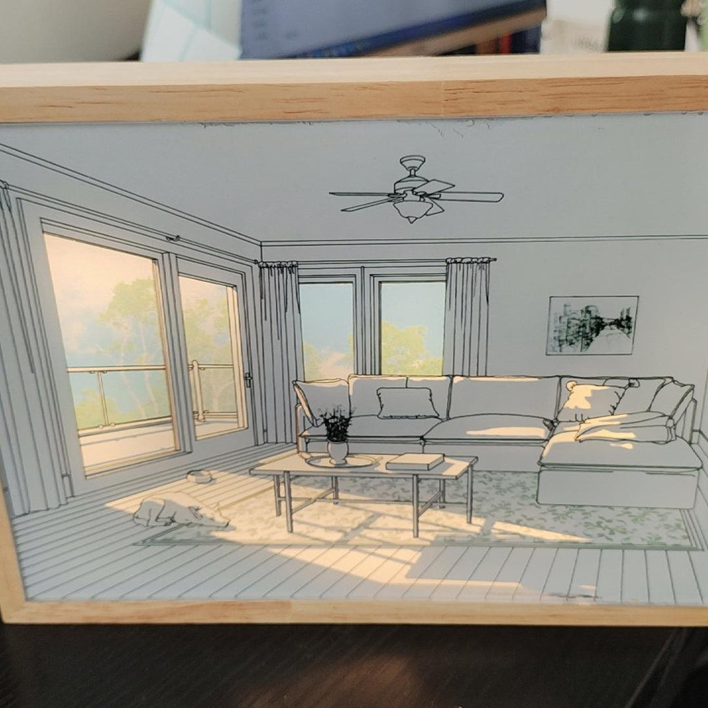 Magdalene Lampe Murale en Bois Art Mural Chien au Soleil - Neutralighting