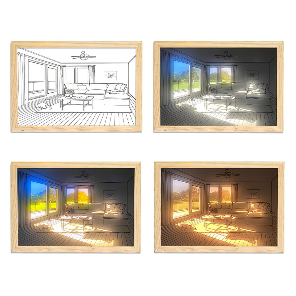 Magdalene Lampe Murale en Bois Art Mural Chien au Soleil - Neutralighting