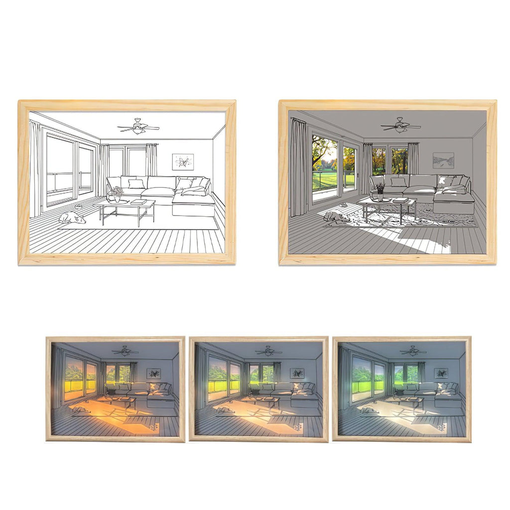 Magdalene Lampe Murale en Bois Art Mural Chien au Soleil - Neutralighting