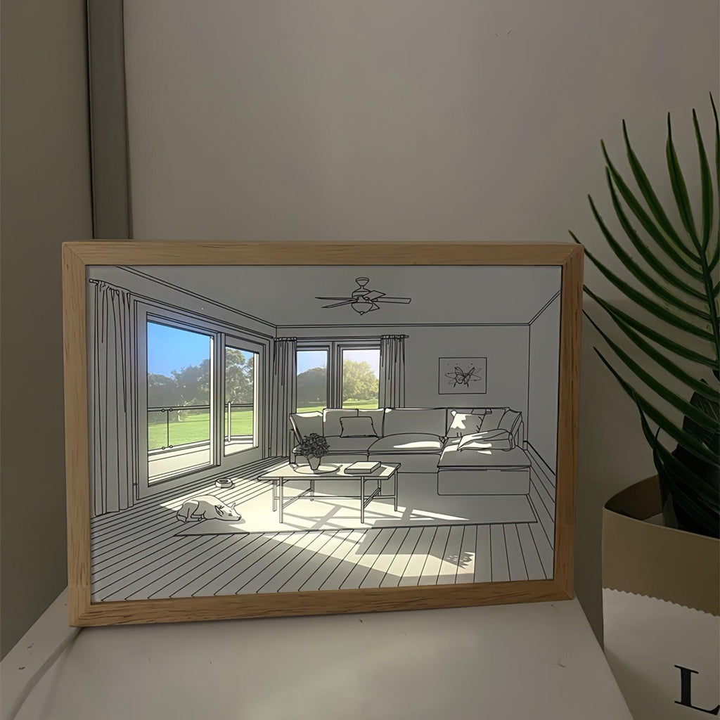 Magdalene Lampe Murale en Bois Art Mural Chien au Soleil - Neutralighting