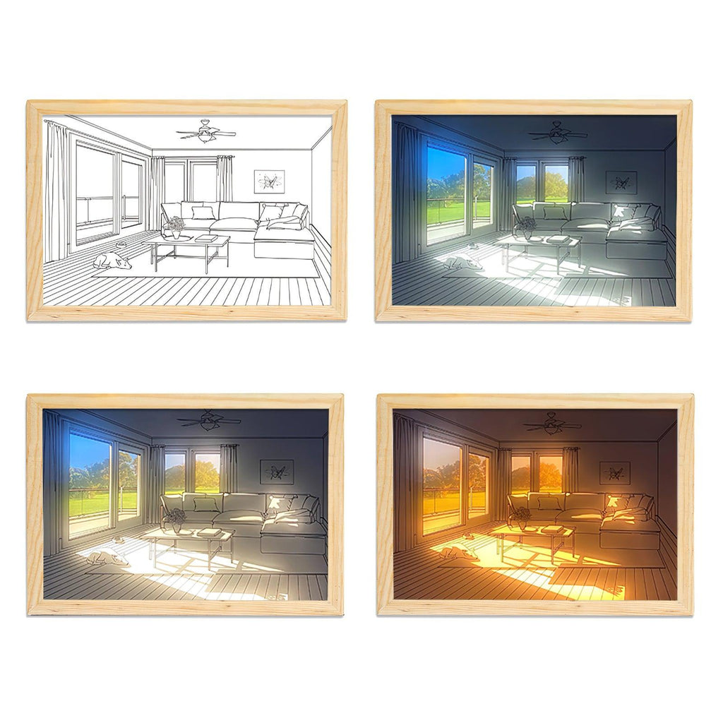 Magdalene Lampe Murale en Bois Art Mural Chien au Soleil - Neutralighting