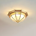 Vovynan Élégance Dôme Laiton Verre Applique Plafond - Neutralighting