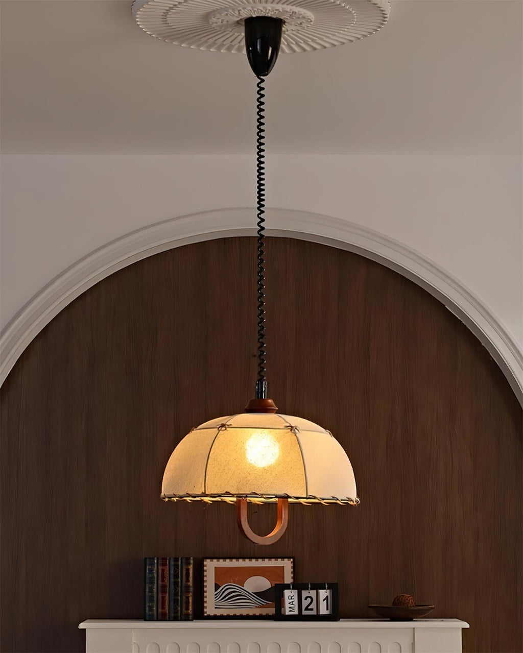 Domea Suspension Abat-jour Parapluie en Tissu - Neutralighting