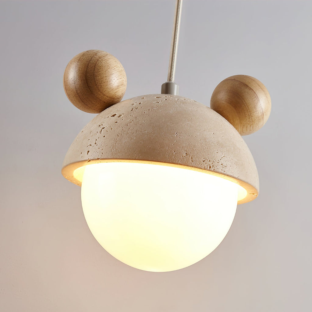 Lyraeus Suspension Moderne en Travertin - Neutralighting