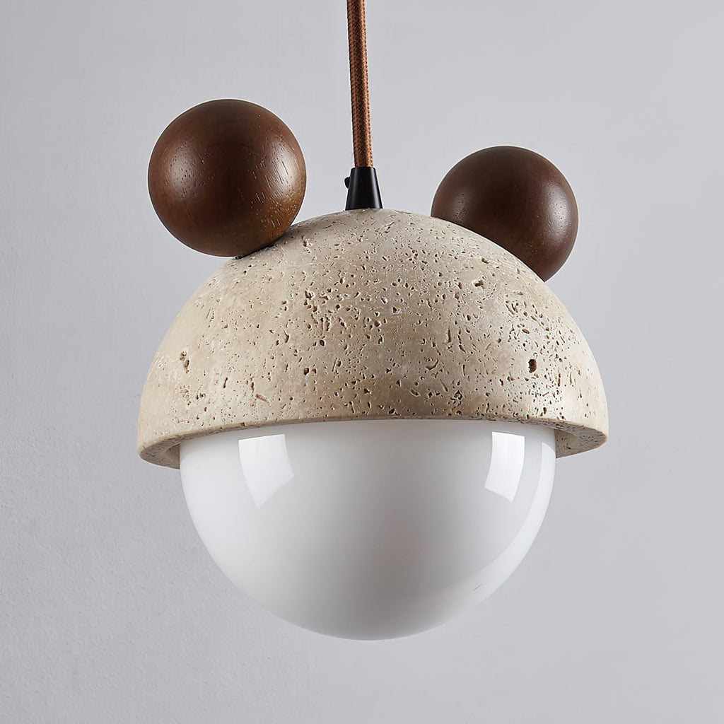 Lyraeus Suspension Moderne en Travertin - Neutralighting