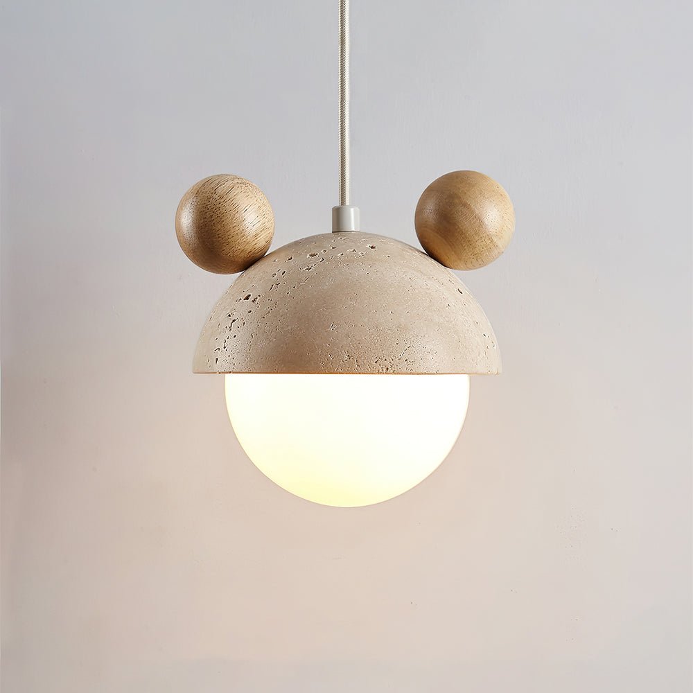 Lyraeus Suspension Moderne en Travertin - Neutralighting