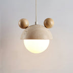 Lyraeus Suspension Moderne en Travertin - Neutralighting