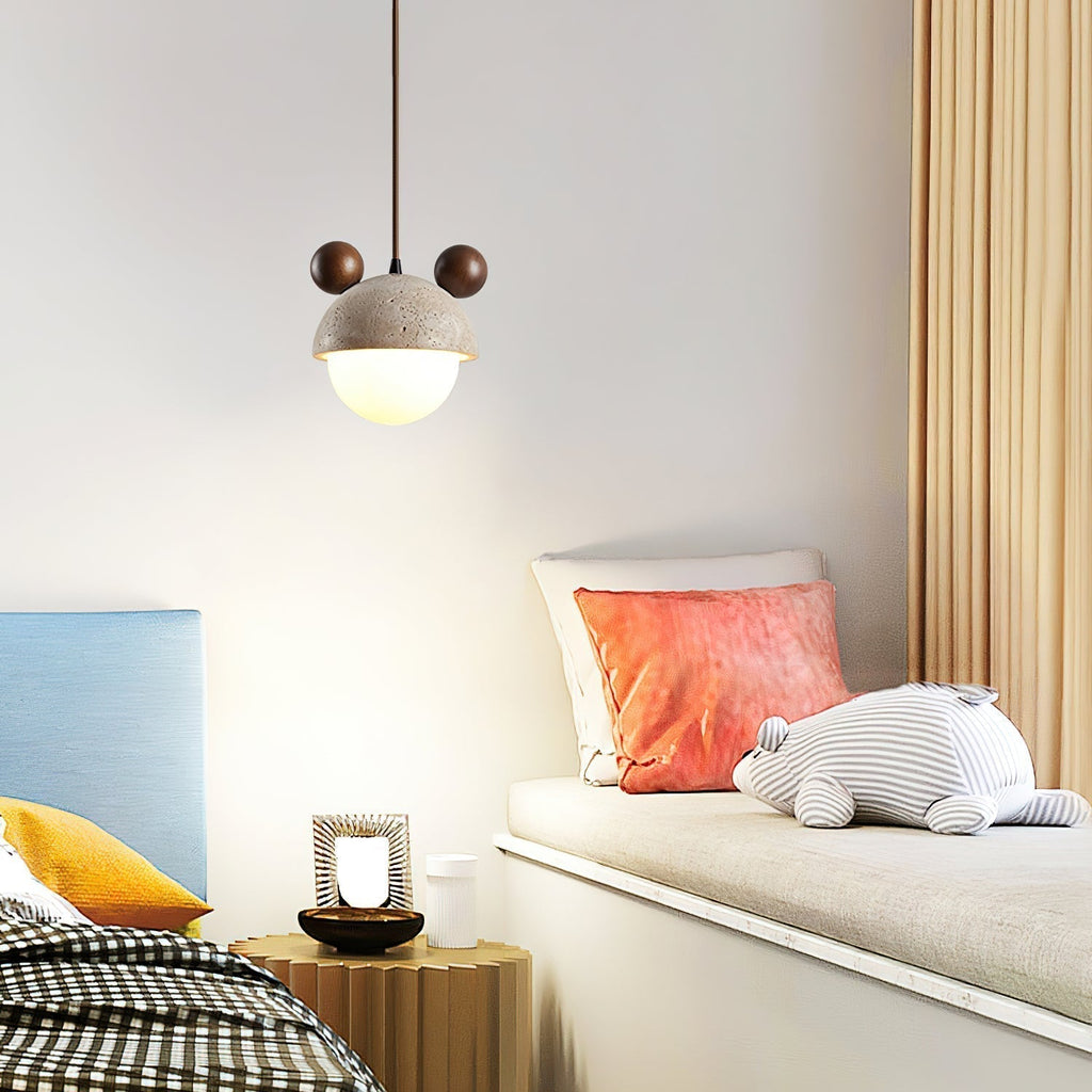 Lyraeus Suspension Moderne en Travertin - Neutralighting