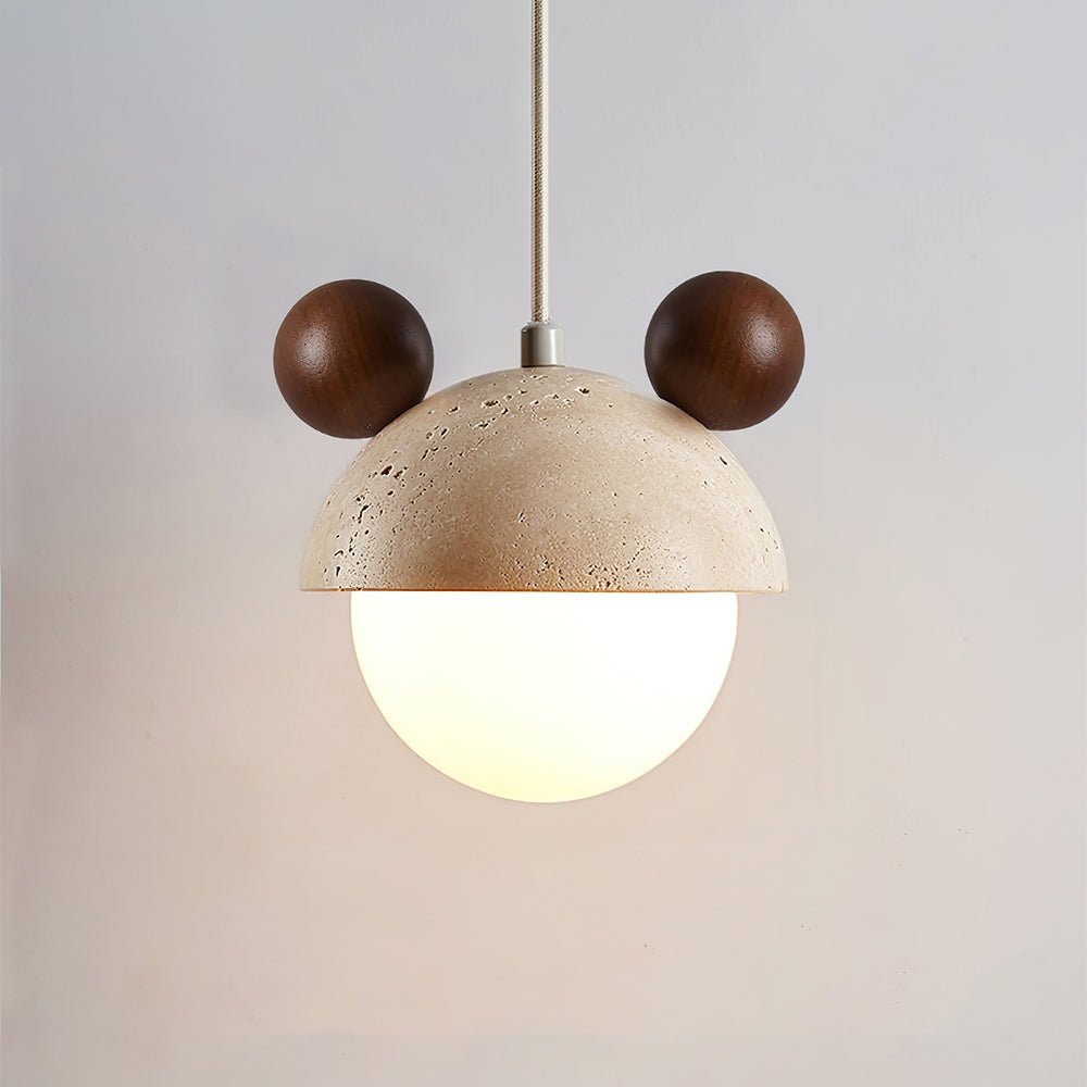Lyraeus Suspension Moderne en Travertin - Neutralighting