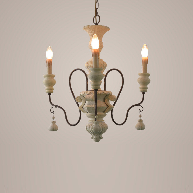 Quartz Chandelier Bois Métal Luxe Campagne Salon - Neutralighting