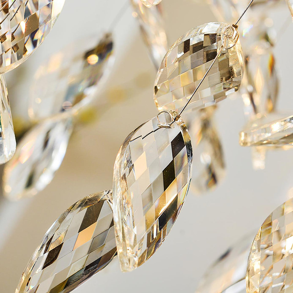 Lustra Chandelier Fer Cristal Feuille - Neutralighting
