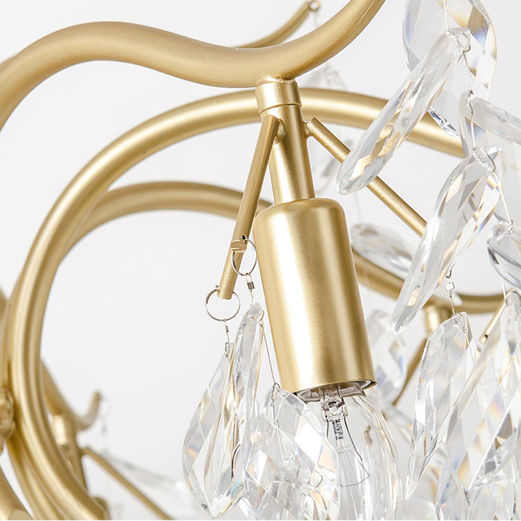 Lustra Chandelier Fer Cristal Feuille - Neutralighting