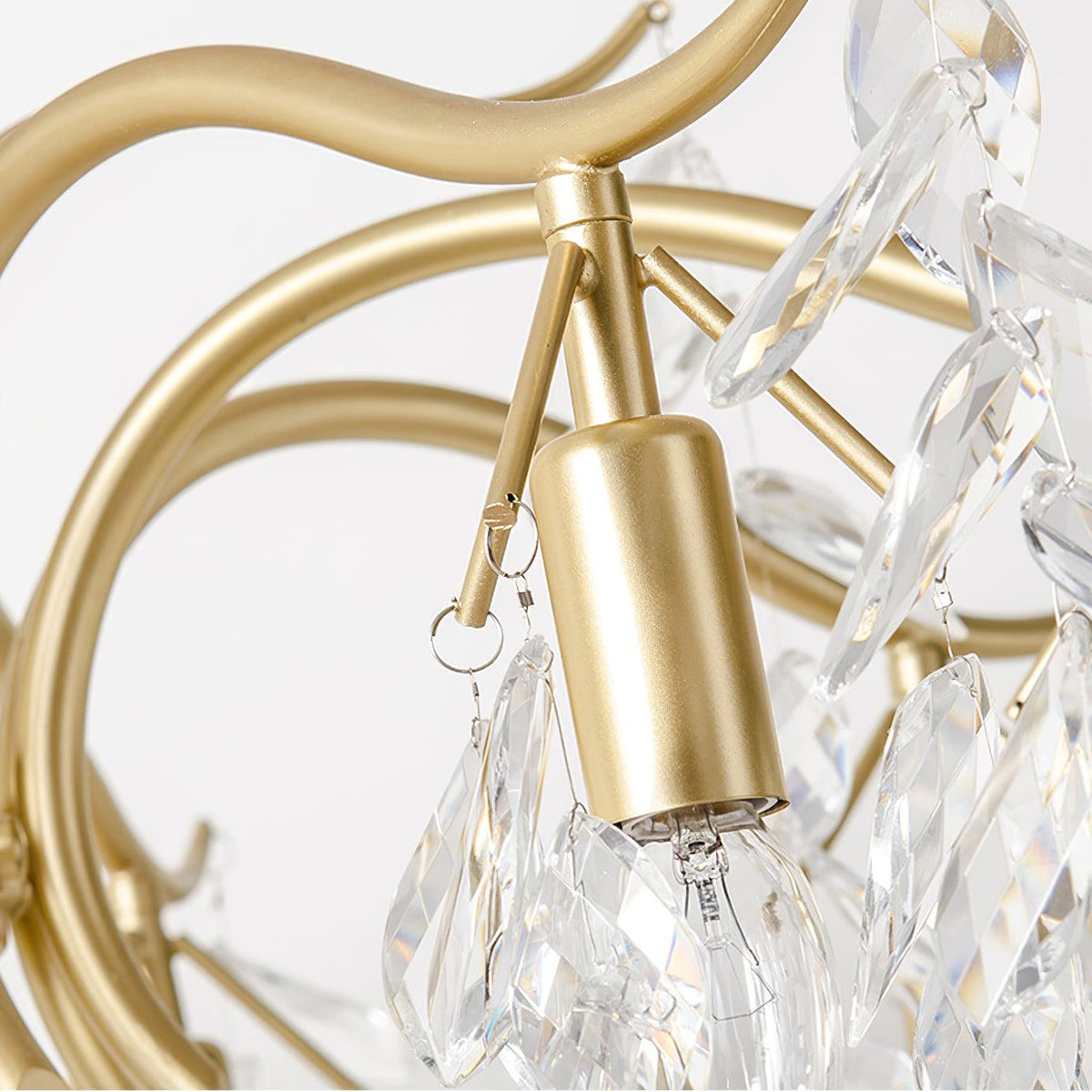 Lustra Chandelier Fer Cristal Feuille - Neutralighting