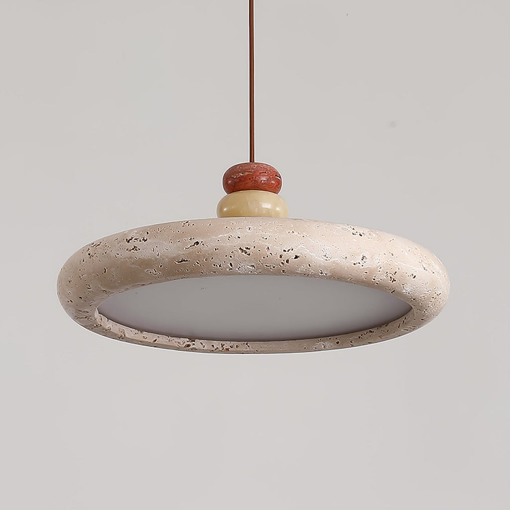 Cuvarora Disque Travertin Pendentif Lumière - Neutralighting
