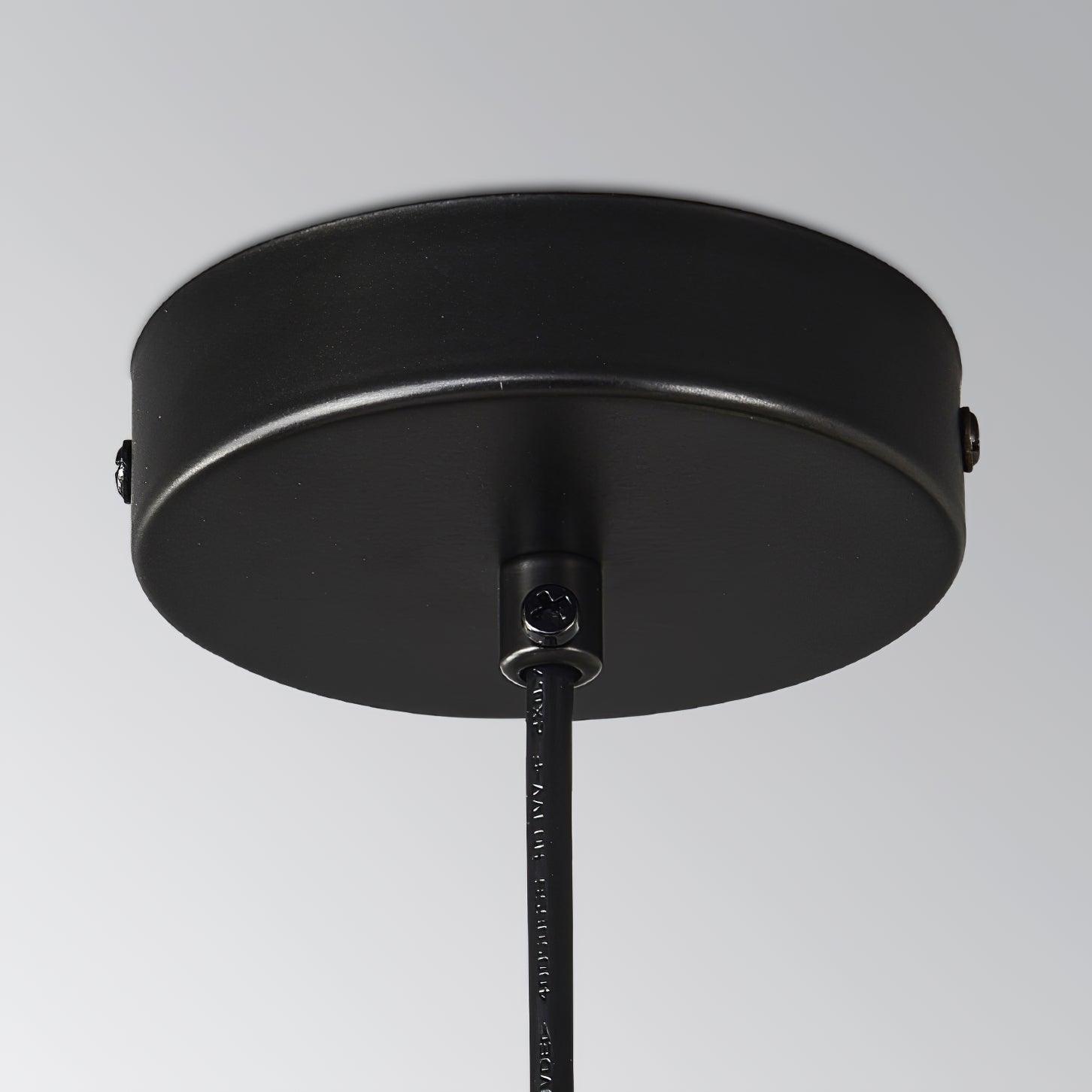 Lustra Suspension en Verre Noir avec Cadre - Neutralighting
