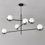 Lustra Suspension en Verre Noir avec Cadre - Neutralighting