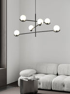 Lustra Suspension en Verre Noir avec Cadre - Neutralighting