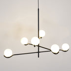 Lustra Suspension en Verre Noir avec Cadre - Neutralighting